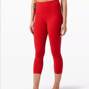 Lululemon Aligns 21” Size 8 Dark Red